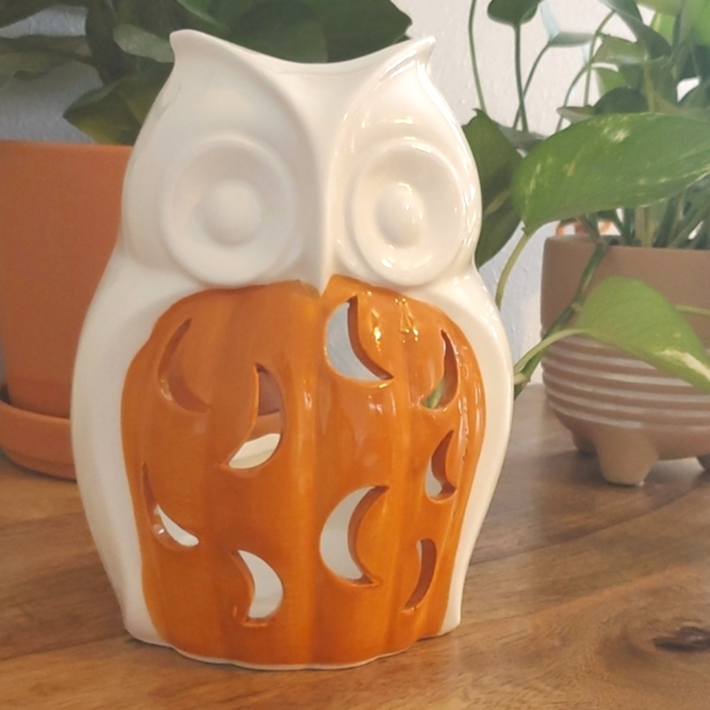 COPY - Yankee Candle jar candle holder “Peachy Keen Owl”